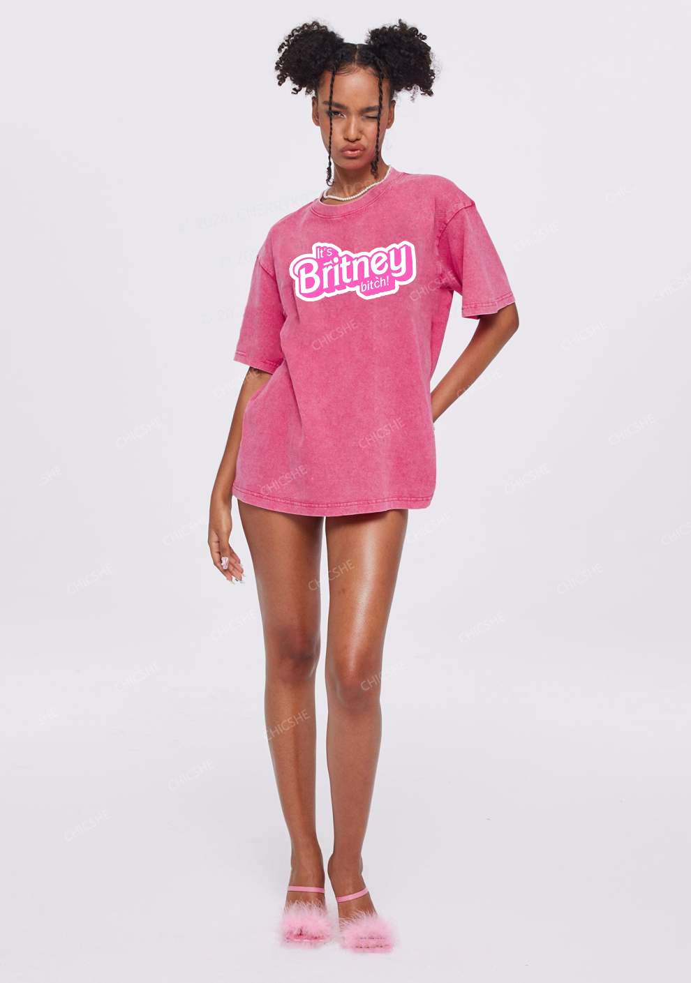 It's Britney Bixch Y2K Washed Tee Chicshe