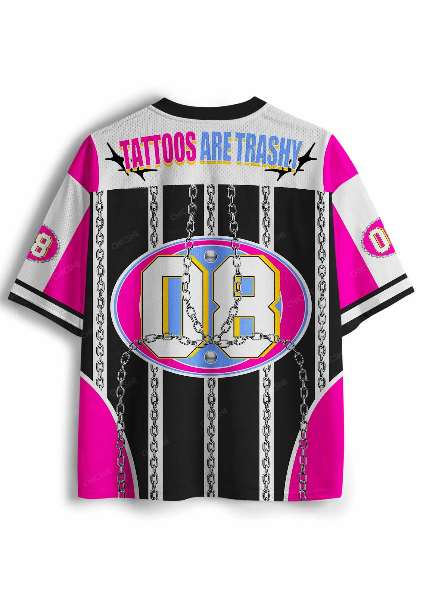 Custom Chain Tattoos Are Trashy Y2K Sport Jersey Shirts Chicshe