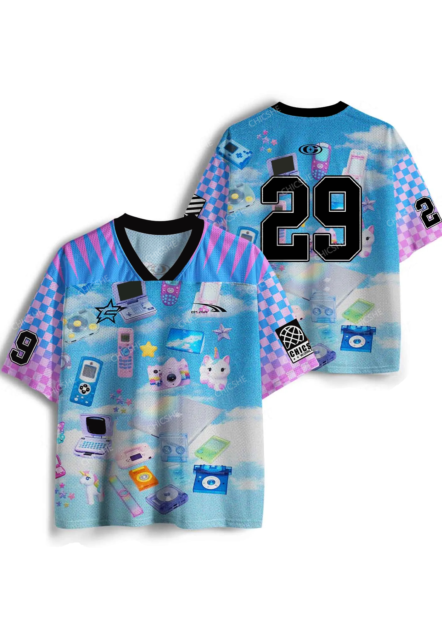 Custom Punk Digital Y2K Sport Jersey Shirts Chicshe