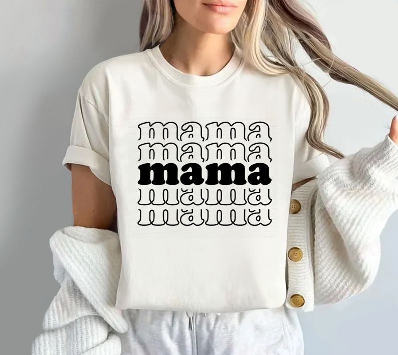 Repeat Printing Mama T-shirt