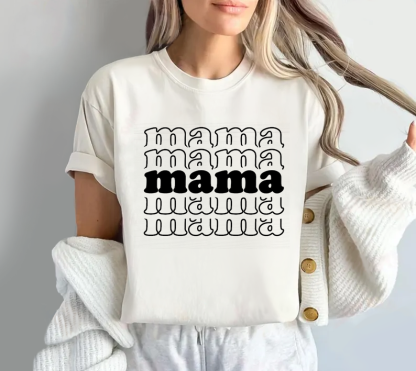 Repeat Printing Mama T-shirt