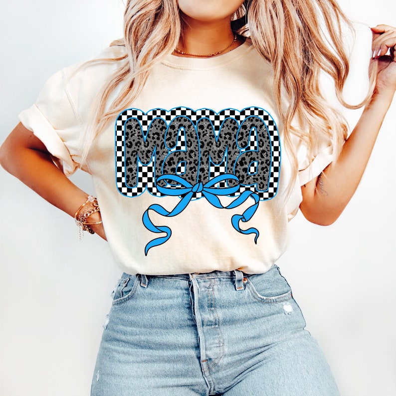 Blue Mom Bow T-shirt