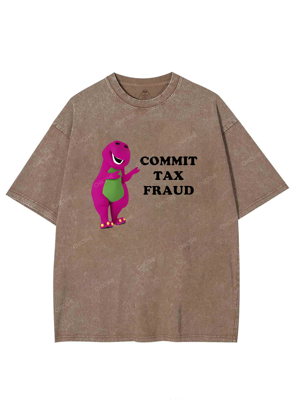 Commit Tax Fraud Y2K Washed Tee Chicshe