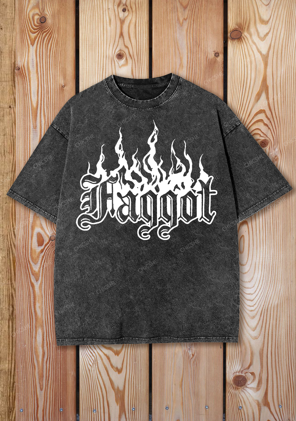 Halloween Goth Faggot Pride Y2K Shirts Washed Tee Chicshe