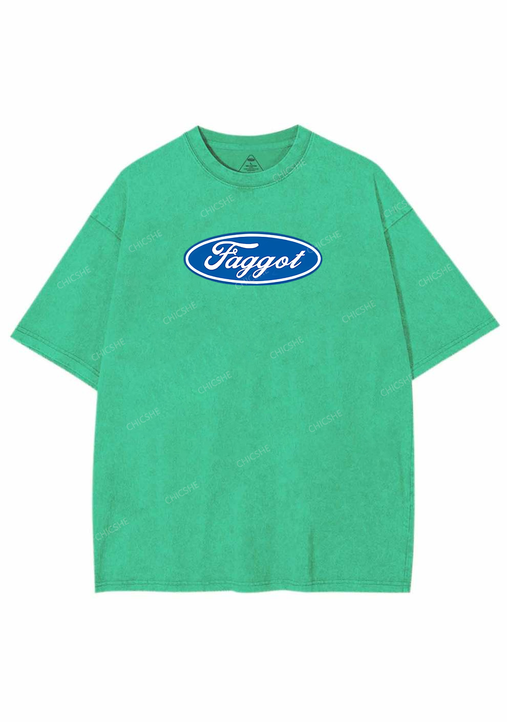 Faggot Pride Y2K Shirts Washed Tee Chicshe