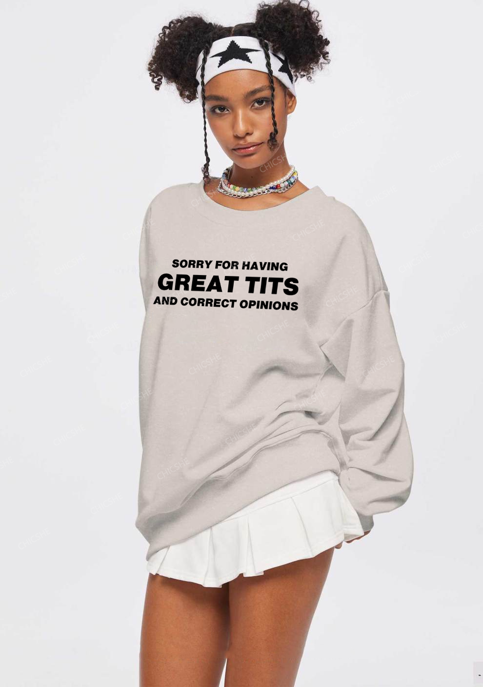 Sorry For Having Correct Opinions Y2K Washed Sweatshirts Chicshe