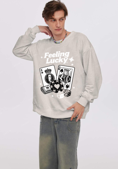 Chicshe Feeing Lucky Y2K Washed Sweatshirts 