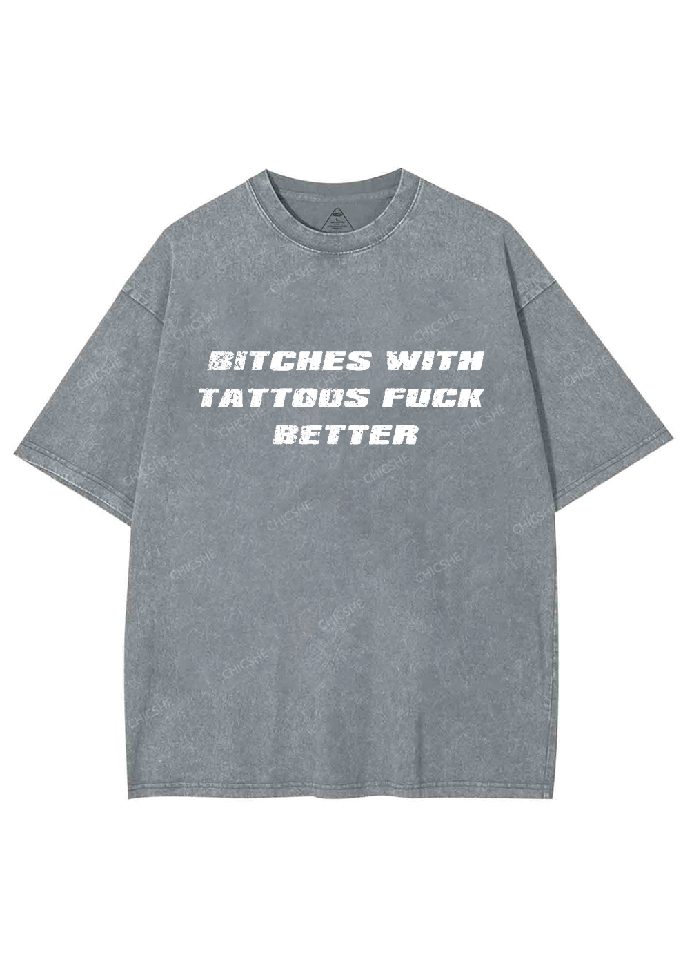 Bxxches With Tattoos Fxxk Better Y2K Washed Tee Chicshe