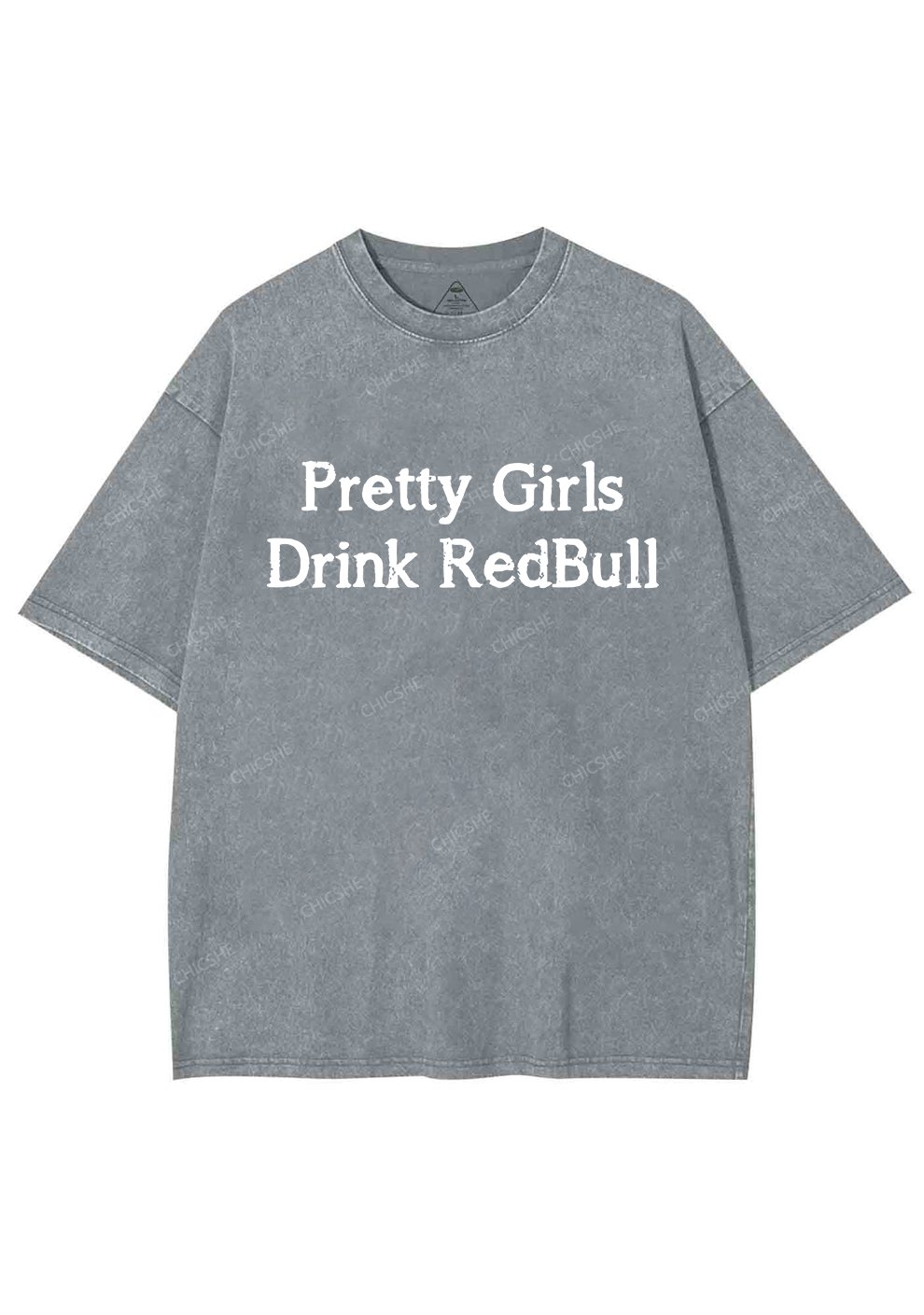 Pretty Girls Drink Redbull Y2K Washed Tee Chicshe