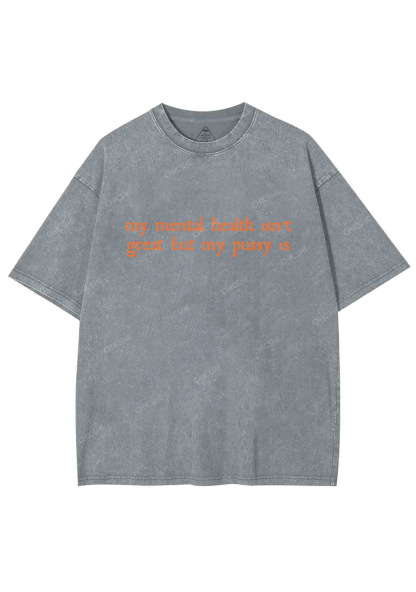 Great Mental Health Y2K Washed Tee Chicshe