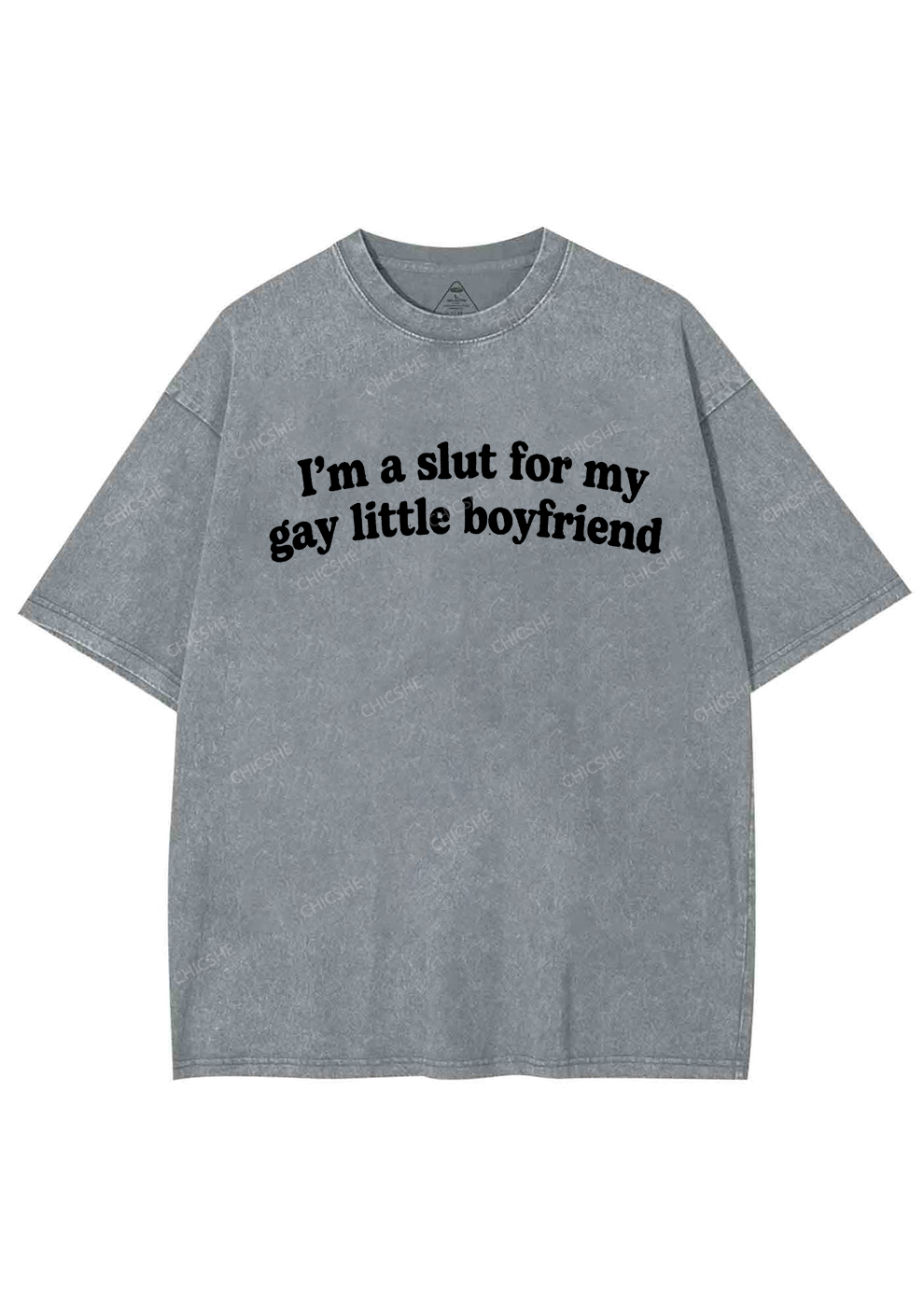 Slxt For My Gay BF Y2K Valentine's Day Washed Tee Chicshe