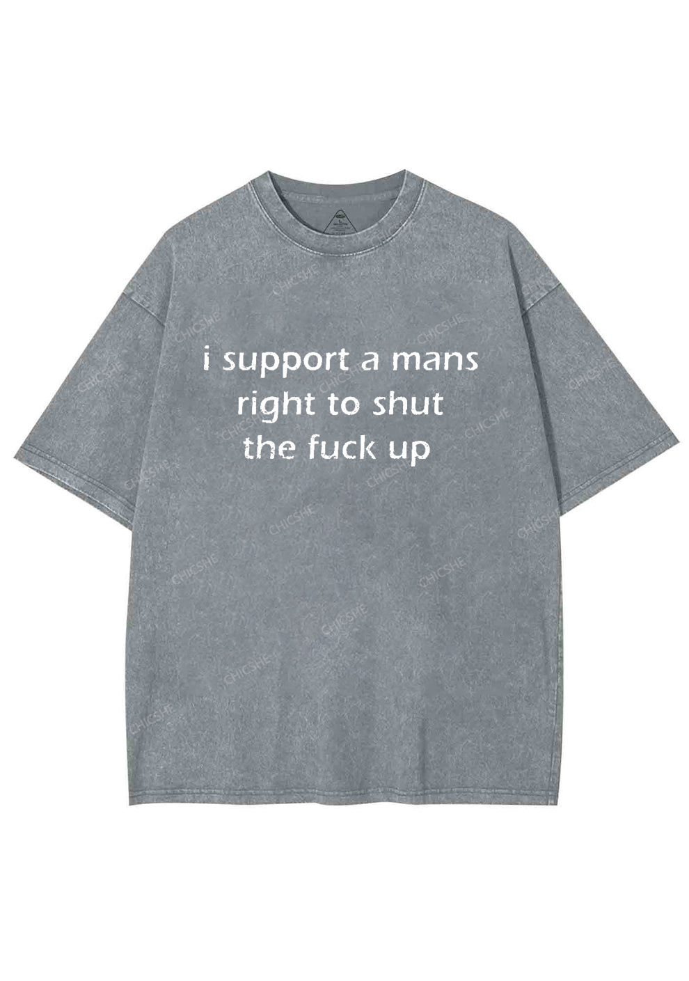 I Support A Mans Right Y2K Washed Tee Chicshe