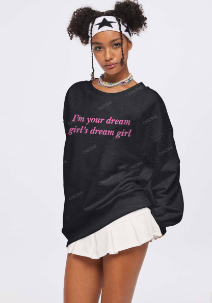 Dream Girl Y2K Washed Sweatshirts Chicshe