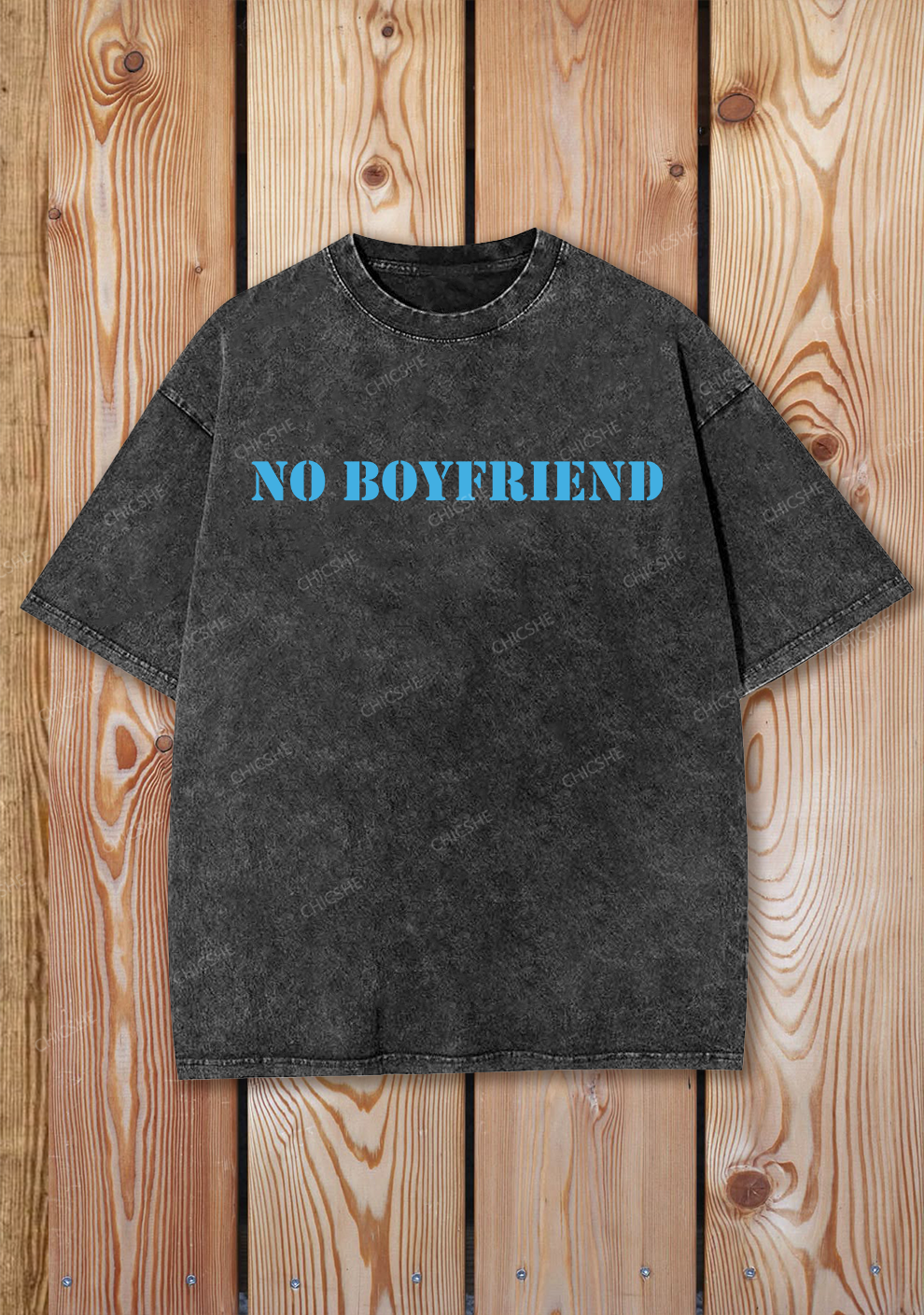 Chicshe No Boyfriend Y2K Shirts Washed Tee