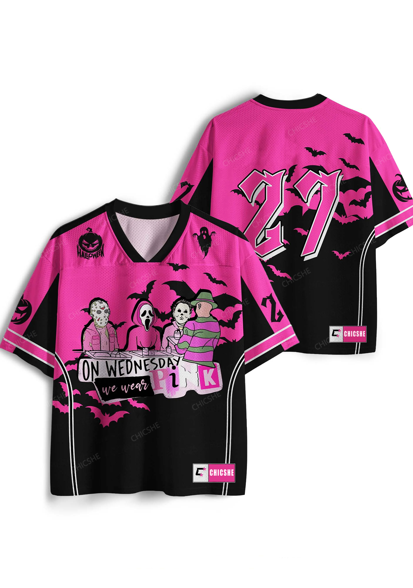 Halloween Custom We Wear Pink Y2K Sport Jersey Shirts Chicshe