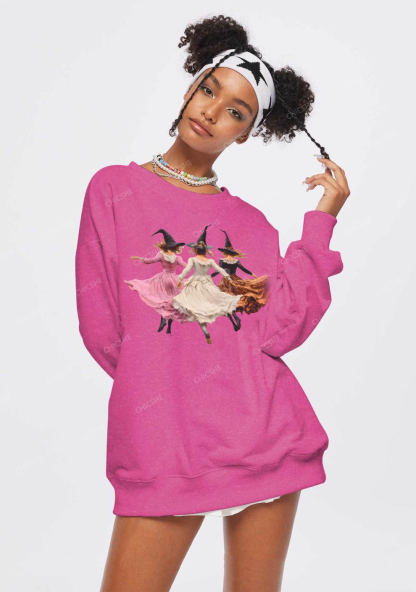Chicshe Halloween Girls Y2K Washed Sweatshirts 