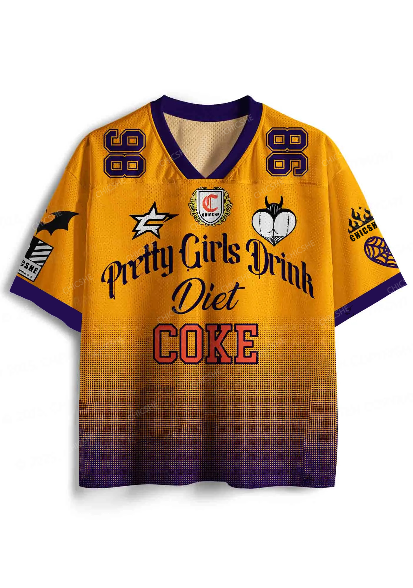 Custom Pretty Girls Drink Diet Coke Y2K Sport Jersey Shirts Cherrykitt