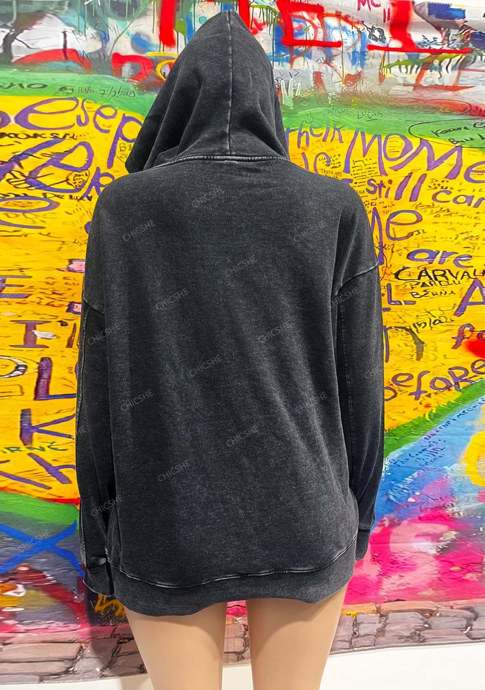 From Hell With Love Y2K Washed Hoodie Chicshe