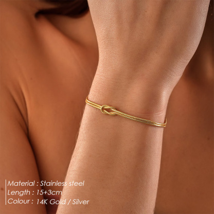 Couple Knotted Snake Bone Bracelet