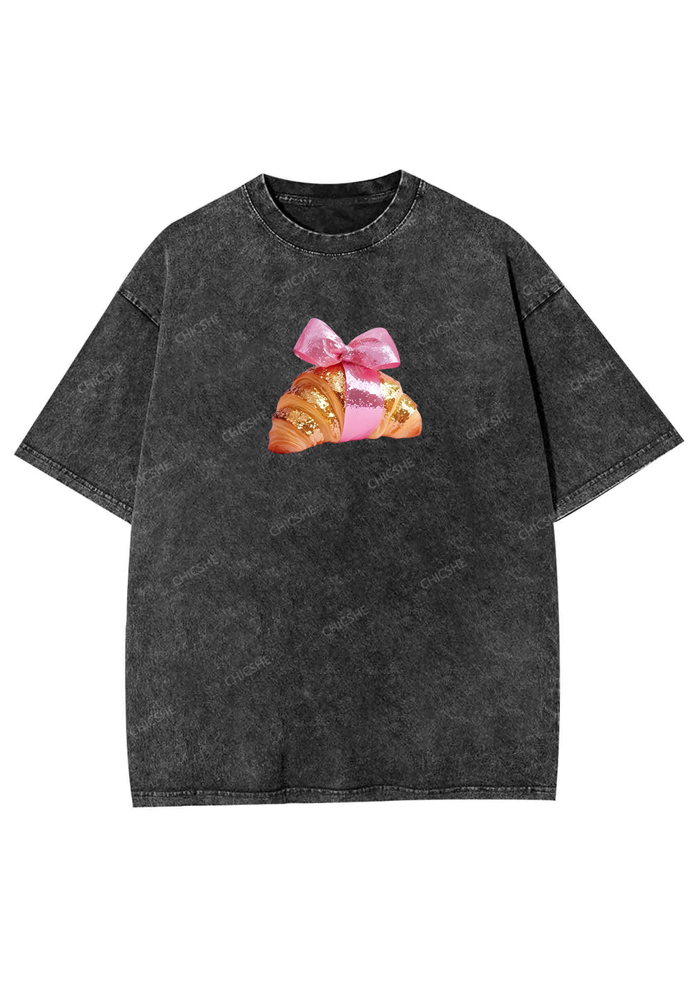 Chicshe Shiny Bread Shirts Washed Tee