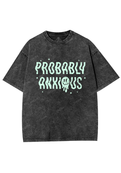 Probably Anxious Grimace Y2K Washed Tee Chicshe