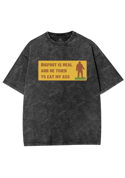 Bigfoot Is Real Y2K Washed Tee Chicshe