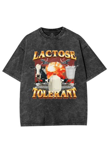 Retro Milk Lactose Tolerant Y2K Washed Tee Chicshe