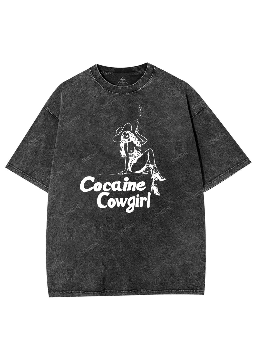 Cola Cowgirl Y2K Shirts Washed Tee Chicshe