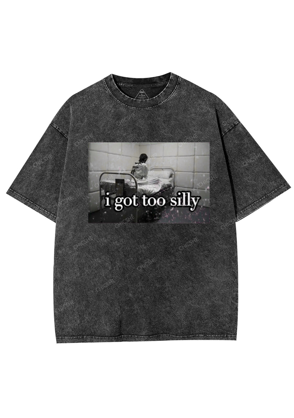 I Got Too Silly Y2K Washed Tee Chicshe