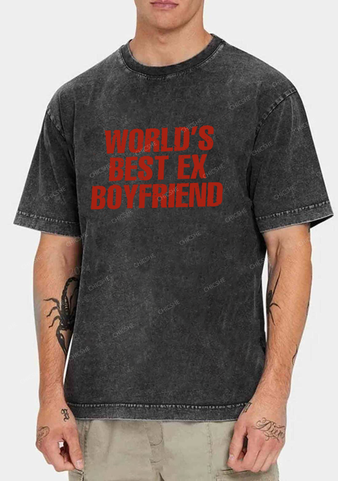 Best Ex Boyfriend Y2K Washed Tee Chicshe