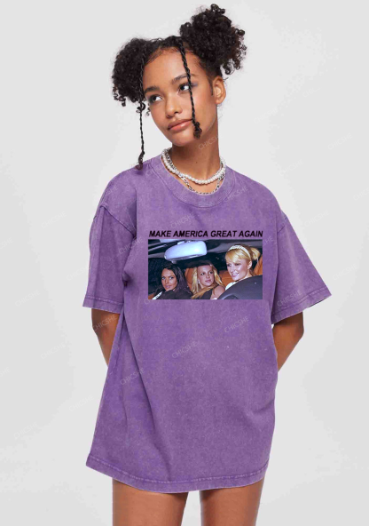 Make America Great Again Y2K Washed Tee Chicshe