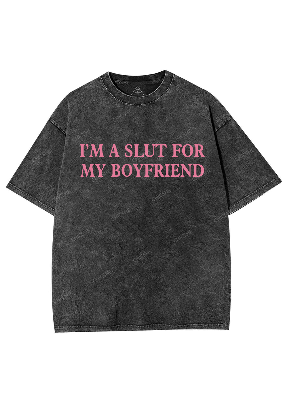 Slxt For My Girlfriend Y2K Valentine's Day Washed Tee Chicshe