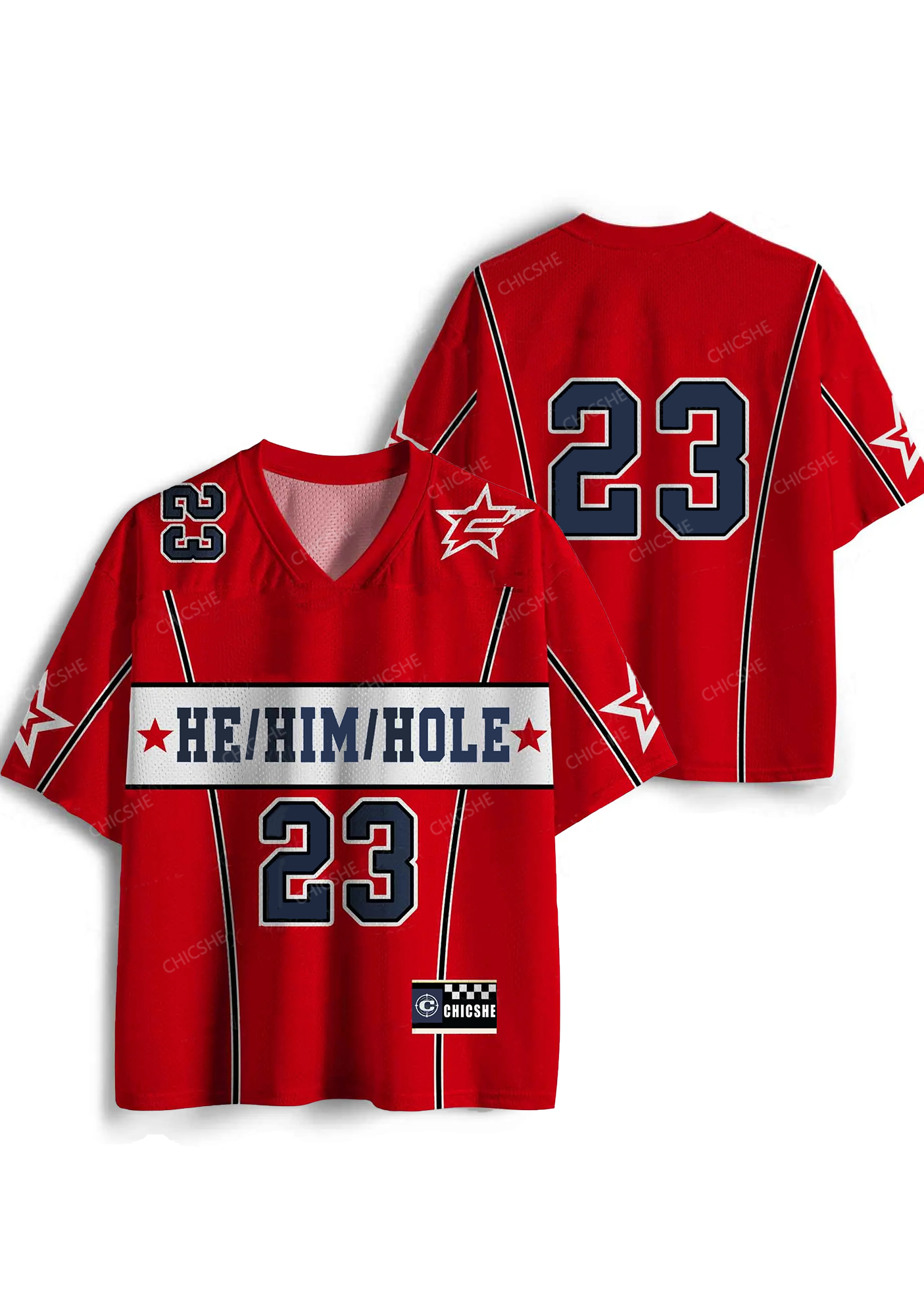 Custom He Him Hole Pride Y2K Sport Jersey Shirts Chicshe