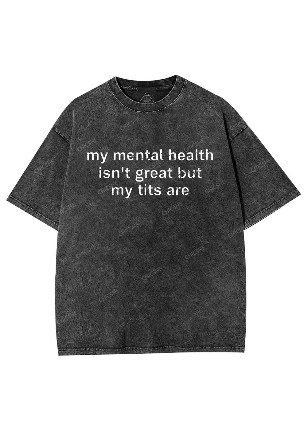 My Mental Health Isn't Great Y2K Washed Tee Chicshe