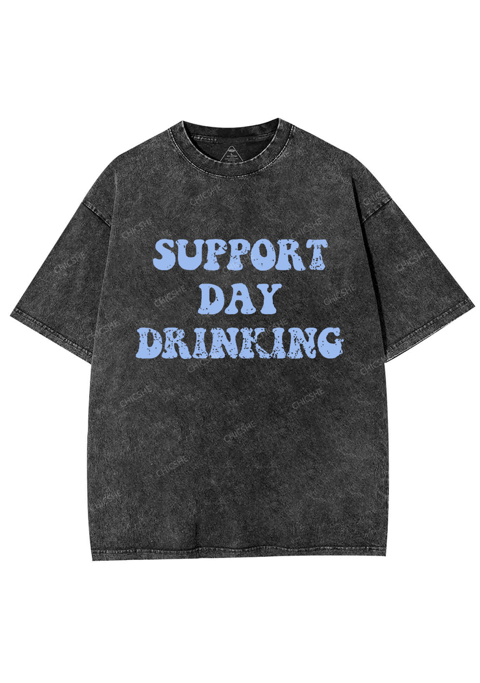 Support Day Drinking Y2K Washed Tee Chicshe