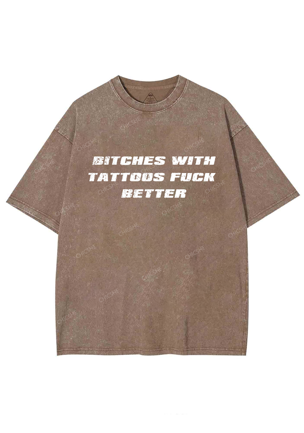 Bxxches With Tattoos Fxxk Better Y2K Washed Tee Chicshe