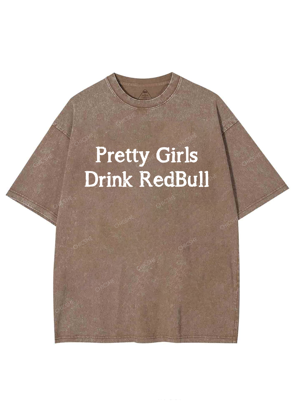 Pretty Girls Drink Redbull Y2K Washed Tee Chicshe