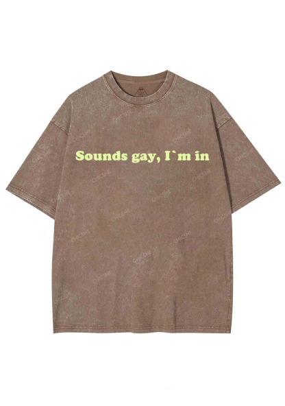 Sounds Gay Y2K Washed Tee Chicshe