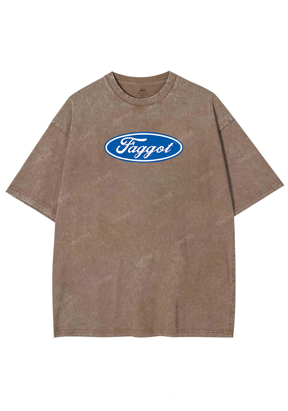 Faggot Pride Y2K Shirts Washed Tee Chicshe