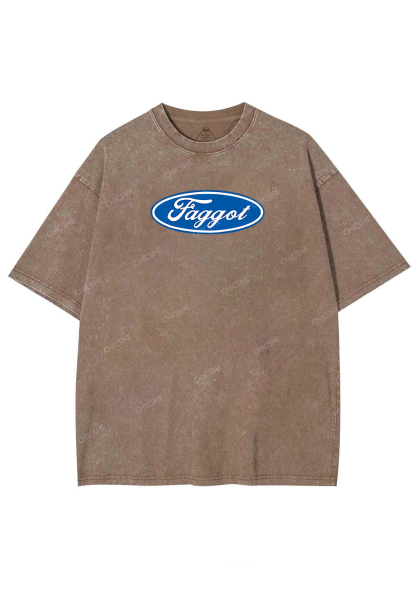 Faggot Pride Y2K Shirts Washed Tee Chicshe