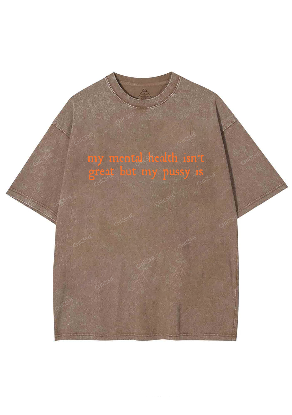 Great Mental Health Y2K Washed Tee Chicshe