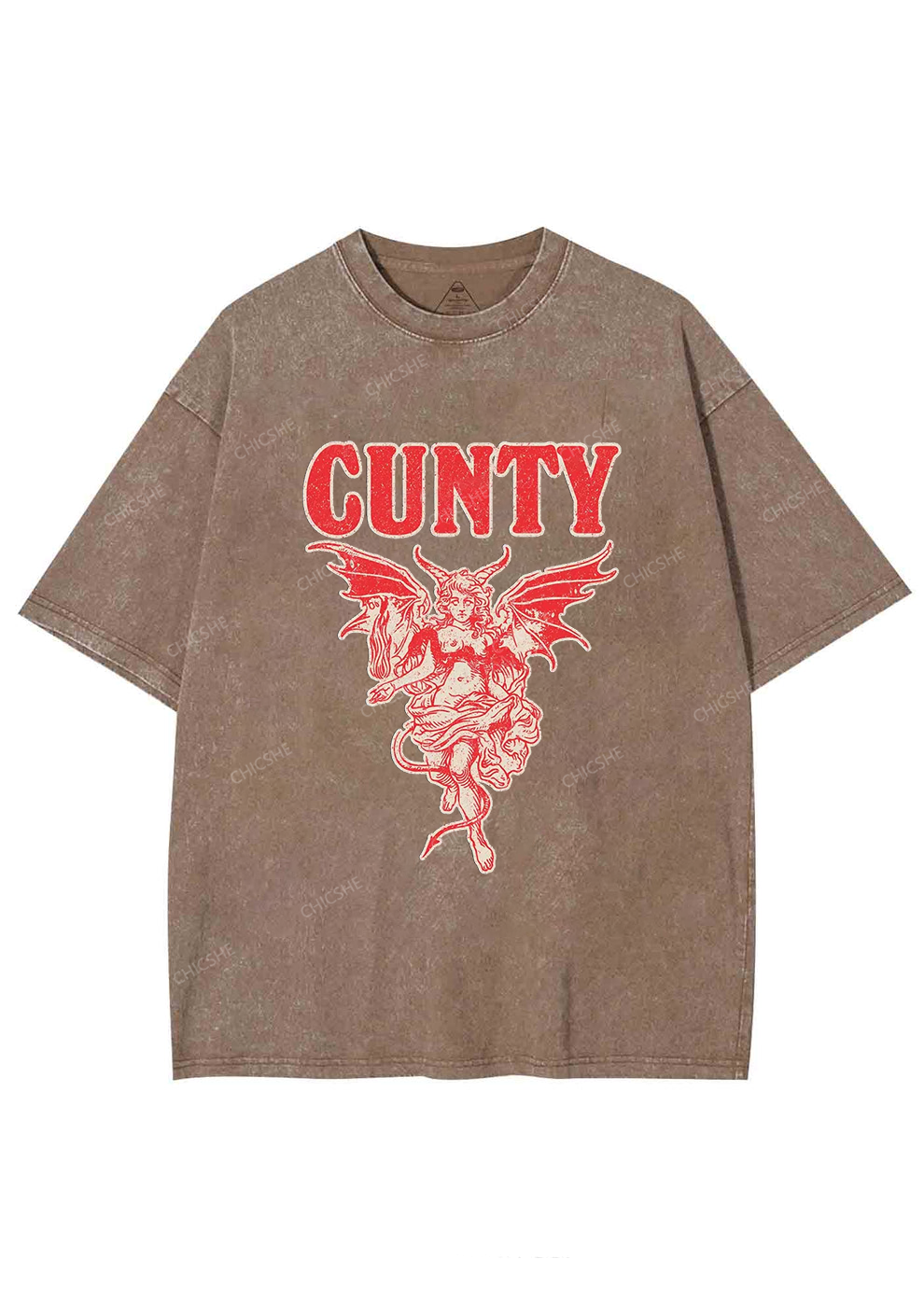 Cunty Satan Y2K Washed Tee Chicshe