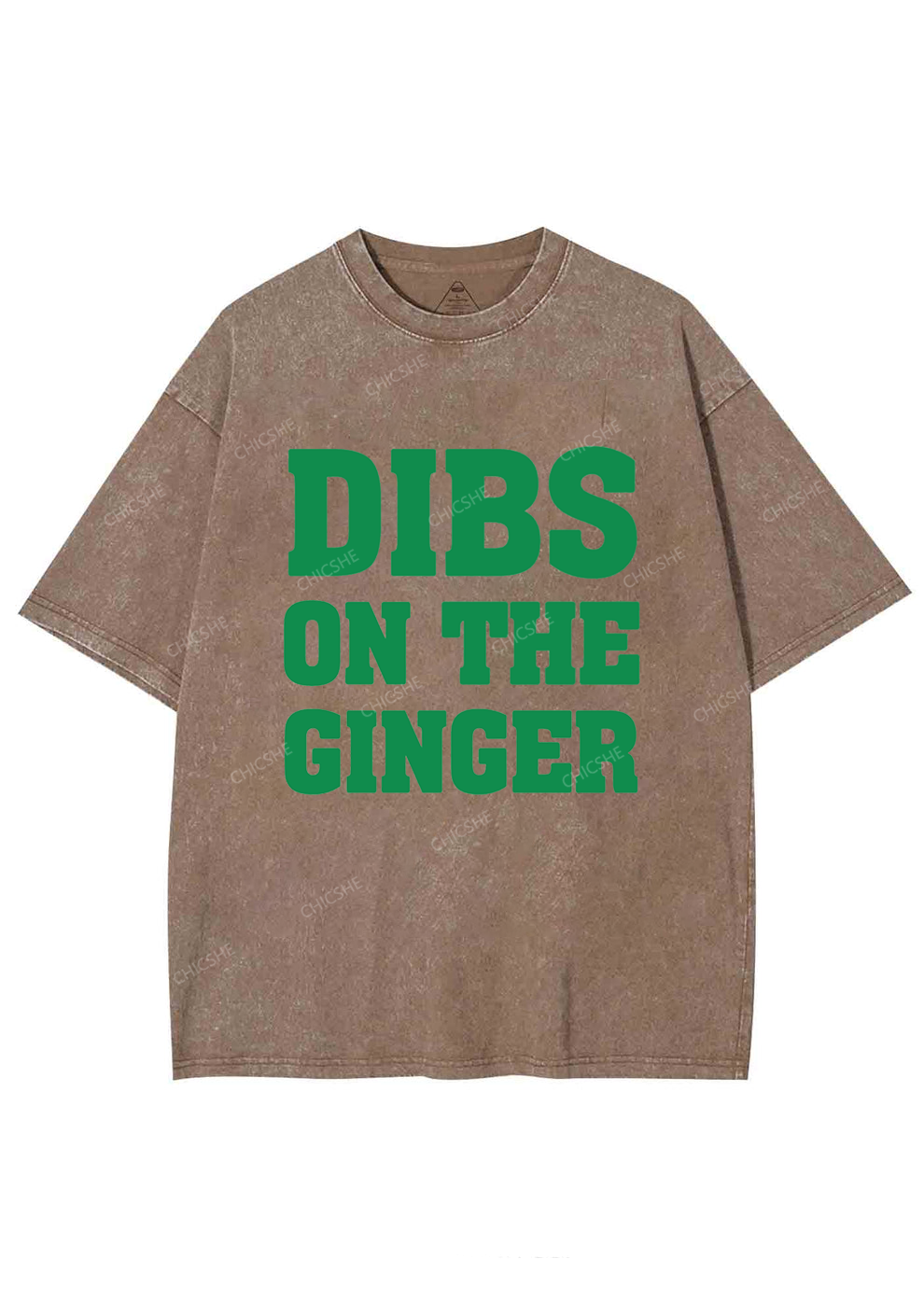 Dibs On The Ginger St Patricks Y2K Washed Tee Chicshe