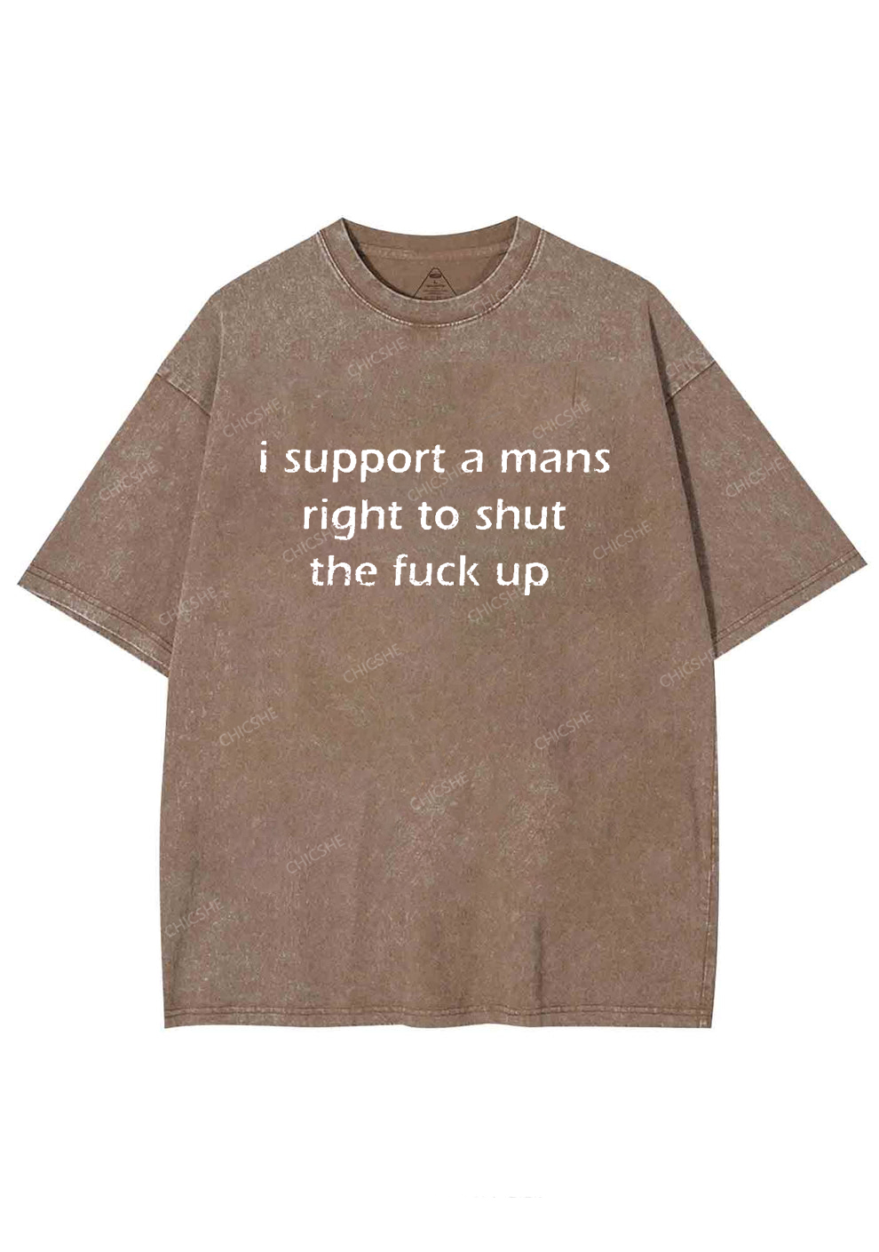 I Support A Mans Right Y2K Washed Tee Chicshe