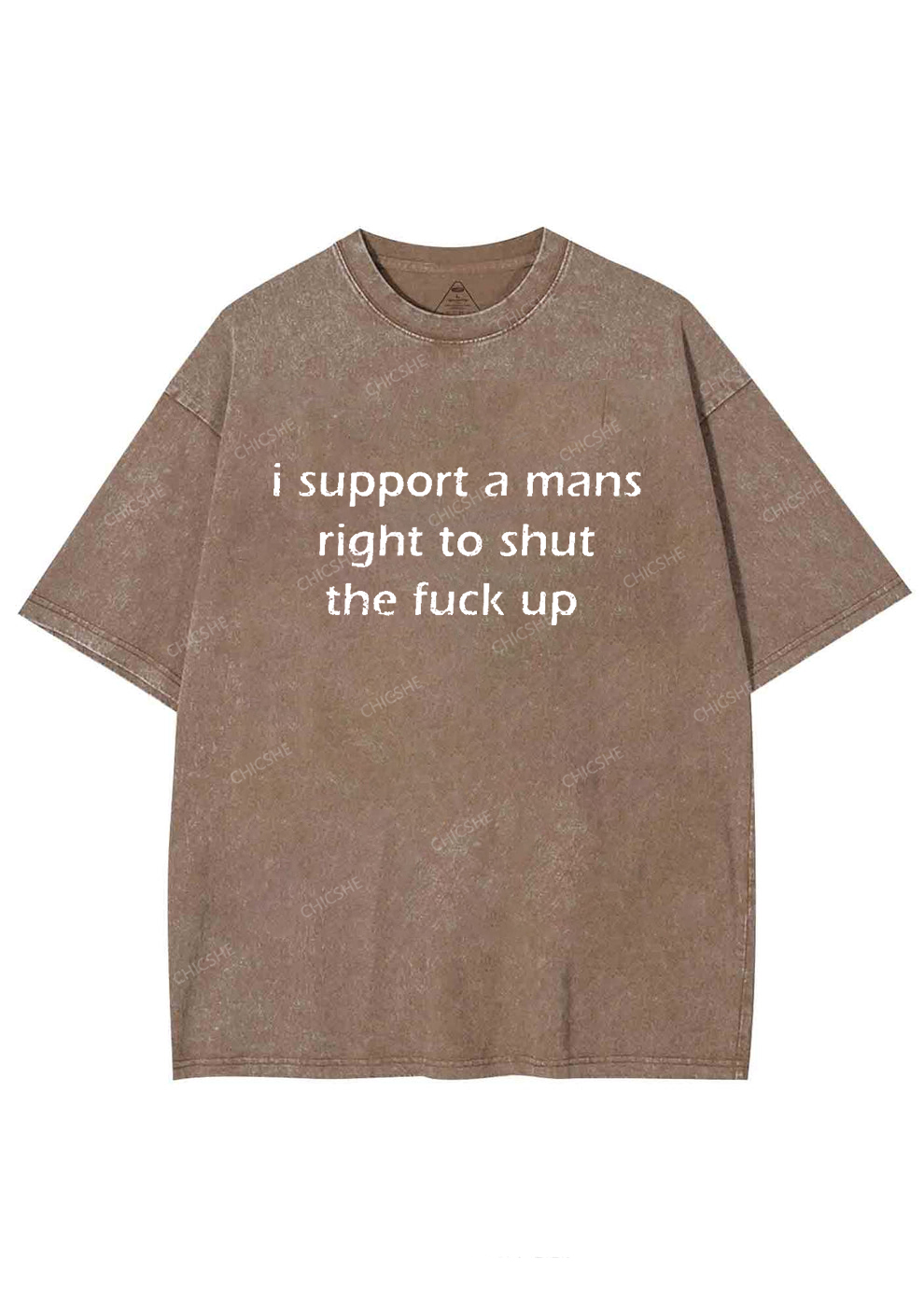 I Support A Mans Right Y2K Washed Tee Chicshe