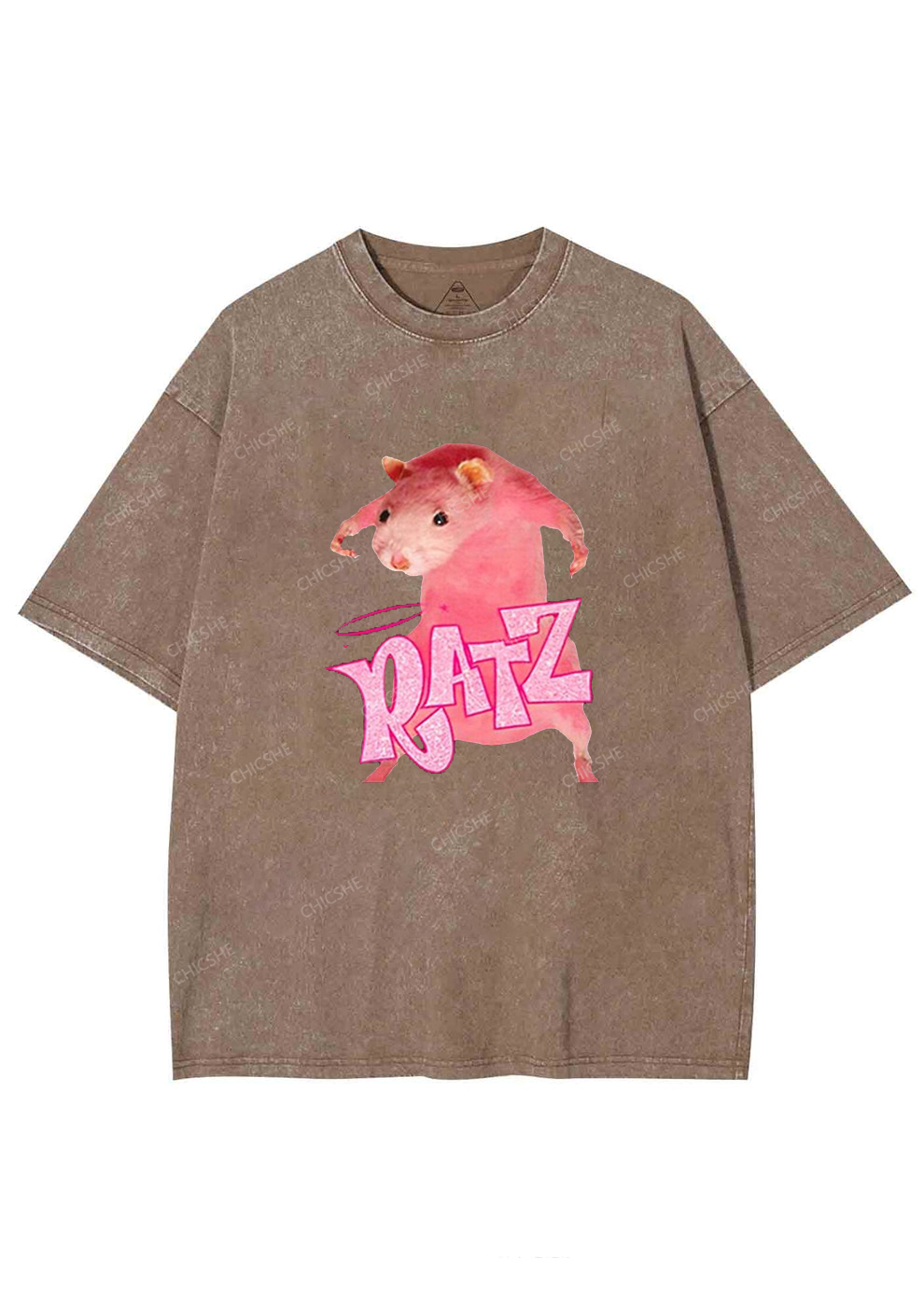 Pink Ratz Y2K Washed Tee Chicshe