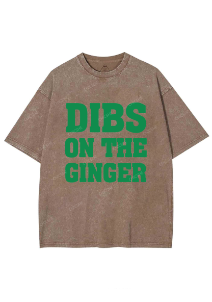 Dibs On The Ginger St Patricks Y2K Washed Tee Chicshe