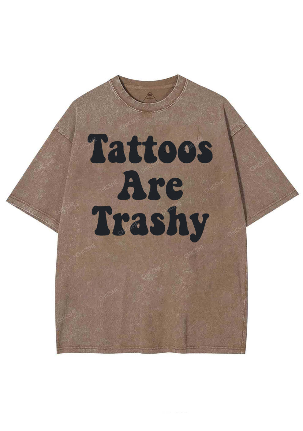 Tattoos Are Trashy Y2K Washed Tee Chicshe