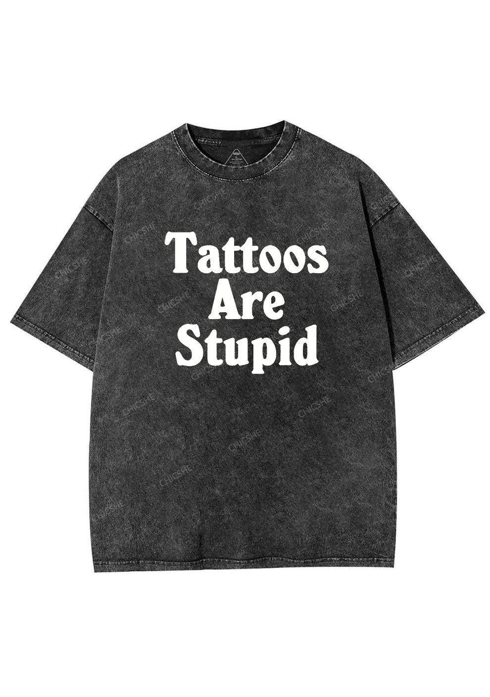 Tattoos Are Stupid Y2K Washed Tee Chicshe