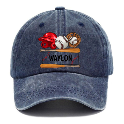 Custom Baseball Name Mama Vintage Casual Washed Cap